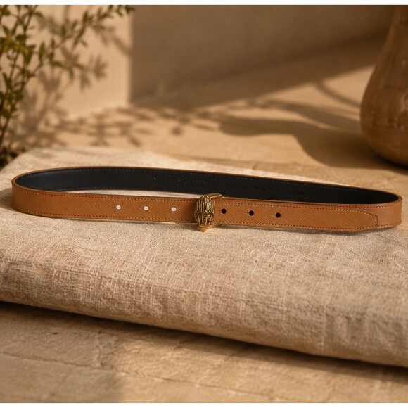 KURT GEIGER Women’s New Belt Leather Eagle Head S/M Camel Rainbow KG100272C-230 main image 12